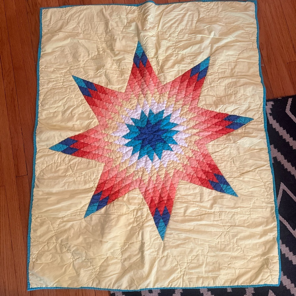 Land of Nod (Crate & Barrel Kids) x b. Yellowtail Toddler Quilt EUC